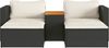 vidaXL 5tlg. Garten-Sofagarnitur mit Kissen Schwarz Poly Rattan Akazie 365725 Bild 5