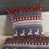 Traumschlaf Basic Biber Bettwäsche Winterland rot|160x210 cm + 65x100 cm Bild 2