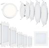 15w LED Panel Einbauleuchte Unterputz slim 1490 Lumen IP40 rund Ø 200mm Lochmaß Ø 18,5 cm Neutralweiß Bild 1