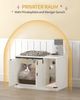 Katzenschrank, Katzentoilette, Katzenklo Schrank, Versteckte Katzentoilette Kabinett Möbel mit Katzenglocke, Indoor-Katzenhaus, 80 x 50 x 53 cm, für Flur, Schlafzimmer, Weiß Bild 3