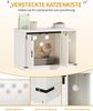 Katzenschrank, Katzentoilette, Katzenklo Schrank, Versteckte Katzentoilette Kabinett Möbel mit Katzenglocke, Indoor-Katzenhaus, 80 x 50 x 53 cm, für Flur, Schlafzimmer, Weiß Bild 5