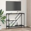 vidaXL Konsolentisch Schwarz Eichen-Optik 88,5 x 30 x 75 cm 882801 Bild 4