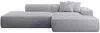 Vente-unique - ERYNEL Sofa SamtStoff Grau - B 156 cm x H 70 cm x L 305 cm Bild 3