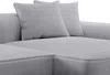 Vente-unique - ERYNEL Sofa SamtStoff Grau - B 156 cm x H 70 cm x L 305 cm Bild 5