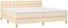 vidaXL Polsterbett mit Matratze & LED Stoff Creme 200x200 cm, Härtegrad: H2 [3134066] Bild 3
