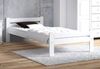 Home Collective Bettgestell Einzelbett, Holzbett aus Massivholz Kiefer (mit abgerundeten Kanten & verstärkter Mittelstrebe), 205x102x58.5 cm, Weiß Bild 4