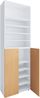 VCM Schuhschrank Lona 919235 Weiß / Buche H. 220 x B. 70 x T. 40cm Bild 2