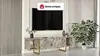 Vente-unique - TV-Möbel mit 2 Türen & 2 Regalen - Marmor-Optik Weiß & Goldfarben - DERANA Bild 2