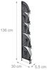 Relaxdays Eckregal aus Metall mit 5 Ablagen Bild 5