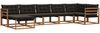 vidaXL Outdoor-Sofagarnitur mit Kissen 7 pcs Natürlich und Schwarz 3369663 Bild 2