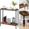 Hoobro KONSELENTISCH BRAUN Beistelltisch Ablage (H 75 x T 75 x B 22 cm) Bild 5