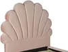 Vente-unique - Bett Muschelbett - 90 x 190 cm - Samt - Rosa - MOANA Bild 5