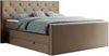Boxspringbett KING VELEN, Doppelbett mit Multipocket-Matratze, Polsterbett mit Kopfstütze - 120x200 - Braun Kunstleder - H4 Bild 3