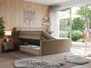 Boxspringbett KING VELEN, Doppelbett mit Multipocket-Matratze, Polsterbett mit Kopfstütze - 120x200 - Braun Kunstleder - H4 Bild 2