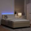 vidaXL Boxspringbett mit LED-Lichtleisten Creme 120 x 200 cm Stoff 3342280 Bild 5