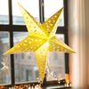 LED Weihnachtsstern, Papier , gold, 57 cm, X-MAS Bild 3