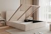 Compleo Polsterbett ASTA, Slim und elegant, grober Cordstoff, Designbett, mit Bettkasten, ohne Matratze Bild 2