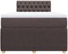 vidaXL Boxspringbett mit Matratze Dunkelbraun 120x200 cm Stoff 3287433 Bild 4