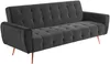 Klappsofa 3-Sitzer Samt POLANI - Anthrazit Bild 4