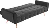 Klappsofa 3-Sitzer Samt POLANI - Anthrazit Bild 5