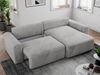 MKS Meble 'Nelson' Ecksofa mit Schlaffunktion und Bettkasten, L-form, Hellgrau, Velours Bild 4