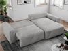MKS Meble 'Nelson' Ecksofa mit Schlaffunktion und Bettkasten, L-form, Hellgrau, Velours Bild 3