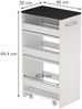 Rollcontainer Rivo Weiß/Anthrazit 30 x 84.8 cm Vicco Bild 3