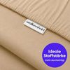 Wolkenfeld Spannbettlaken 100% Baumwolle - Superweiches Bettlaken für Matratzen von 5 bis 20cm, Jersey, Gummizug: rundum, (1 Stück), Rutschfest & Blickdicht - 90x200, 140x200, 160x200, 180x200 200x200 Bild 3