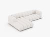 Micadoni Modulares Ecksofa Lupine 4-Sitzer Links Boucle Baloo Weiß Bild 3