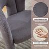 Ergonomischer Sessel im 2er-Set, Teddy-Flor-Bezug, grau, Massivholz, 61x52x71 cm Bild 5
