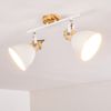 hofstein Deckenleuchte »Verago« Deckenlampe aus Metall in Weiß/Holzoptik, ohne Leuchtmittel, mit verstellbaren Strahlern, 2xE27, Spot im Retro/Vintage Design Bild 5