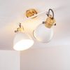 hofstein Deckenleuchte »Verago« Deckenlampe aus Metall in Weiß/Holzoptik, ohne Leuchtmittel, mit verstellbaren Strahlern, 2xE27, Spot im Retro/Vintage Design Bild 4