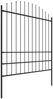 vidaXL Gartenzaun mit Speerspitze Stahl 1603,5 x 200 cm Schwarz 277756 Bild 3