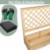 Pflanzkasten mit Rankgitter THIO - Inkl. Vlies & Handschuhe | Hochbeet mit Rankhilfe Blumenkasten für Kletterpflanzen hängende Körbe Pflanzgefäß aus Holz, 98cm Breit Bild 4