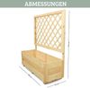 Pflanzkasten mit Rankgitter THIO - Inkl. Vlies & Handschuhe | Hochbeet mit Rankhilfe Blumenkasten für Kletterpflanzen hängende Körbe Pflanzgefäß aus Holz, 98cm Breit Bild 2