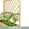 Pflanzkasten mit Rankgitter THIO - Inkl. Vlies & Handschuhe | Hochbeet mit Rankhilfe Blumenkasten für Kletterpflanzen hängende Körbe Pflanzgefäß aus Holz, 98cm Breit Bild 3