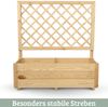 Pflanzkasten mit Rankgitter THIO - Inkl. Vlies & Handschuhe | Hochbeet mit Rankhilfe Blumenkasten für Kletterpflanzen hängende Körbe Pflanzgefäß aus Holz, 98cm Breit Bild 5
