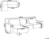 Ecksofa mit Schlaffunktion Polsterbezug beige rechtsseitig ROMEDAL Bild 2