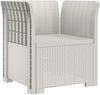 vidaXL 1-Sitzer Sessel mit Kissen Rattan-Look PP Weiß 8011861 Bild 2