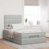 vidaXL Ottoman-Bett mit Matratzen & LEDs Hellgrau 120x190 cm Samt 3314450 Bild 4