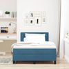 vidaXL LED Boxspringbett mit Matratze Dunkelblau 120 x 190 cm Samt 3342576 Bild 4
