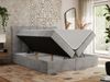 Boxspringbett, Polsterbett mit Bettkasten - PREMIUM-10 - 120x200cm - Hellgrau Velours - H4 Bild 2