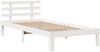 vidaXL Bettgestell mit Kopfteil ohne Matratze Weiß 90x200 cm 3306848 Bild 5