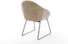 Esszimmerstuhl Gaio-Flex Mikrofaser Beige Vintage Kufengestell Schwarz Bild 5