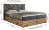 Boxspringbett mit Kopfteil und Topper, Polsterbett - GUNAR - 120 x 200 cm - Dunkelgrau Velvet - H3 - Topper T25 Bild 5