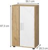 Kommode Berno Goldkraft Eiche/Weiß 50.1 x 87.3 cm mit 2 Fächern Vicco Bild 2