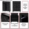 Kommode HWC-N86, Schrank Sideboard Anrichte, 3D-Wellen-Design Push-to-open Türen 107x76x36cm ~ schwarz Bild 2