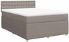 vidaXL Boxspringbett mit Matratze Taupe 160x200 cm Stoff 3289825 Bild 3