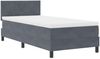 vidaXL Boxspringbett mit Kopfteil Dunkelgrau 90 x 200 cm Samt 3339213 Bild 4