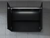 Badplaats Spiegelschrank Paso 80 x 60 cm Schwarz - Badezimmerschrank mit Spiegel und 2 Türen Bild 3